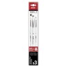 Artix set of 3 different synthetic brushes