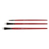 Artix set of 3 different synthetic brushes red handle