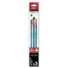 Artix set of 3 different synthetic brushes turquoise handle