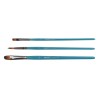 Artix set of 3 different synthetic brushes turquoise handle