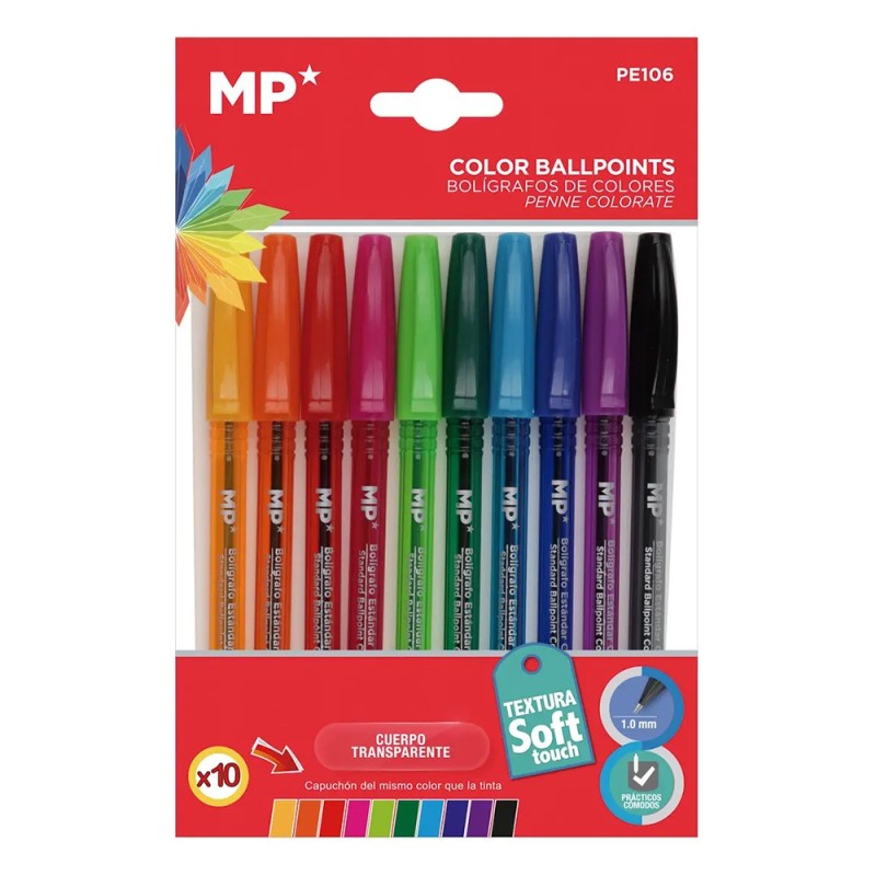 MP set of 10 colored pens