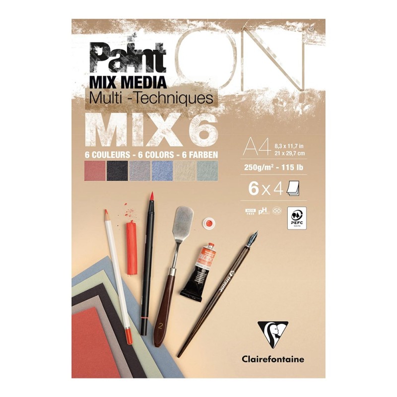 Clairefontaine paint on mix 6 250g block 24 sheets