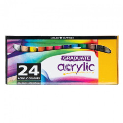 Daler Rowney graduate acrylic zestaw farb akrylowych 24x22ml - sklep p