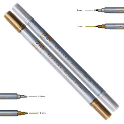 Pen Kuretake ZIG Writer Metallic Twin Colours - szal art - sklep plast