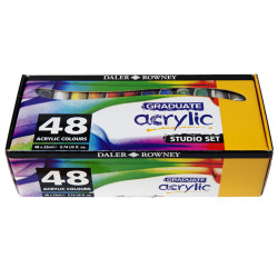 Daler Rowney graduate acrylic zestaw farb akrylowych 48x22ml - sklep p