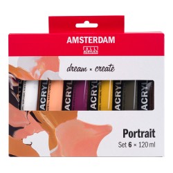 Talens amsterdam portrait zestaw 6 farb akrylowych 120ml