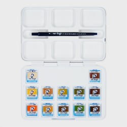 Talens van Gogh Shades of Nature Watercolor Set (12 Colors, Half-Pan)