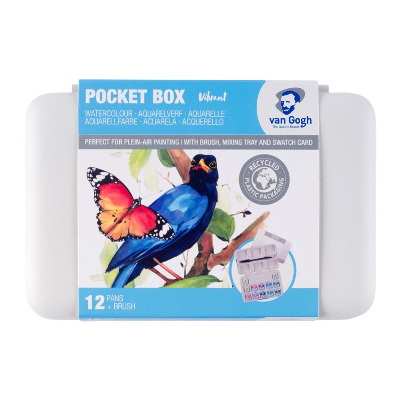 Talens Van Gogh Vibrant Watercolor Set (1/2-cube), 12 Colors