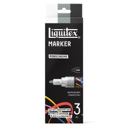 Liquitex Monochrome Marker, 2 mm, set of 3