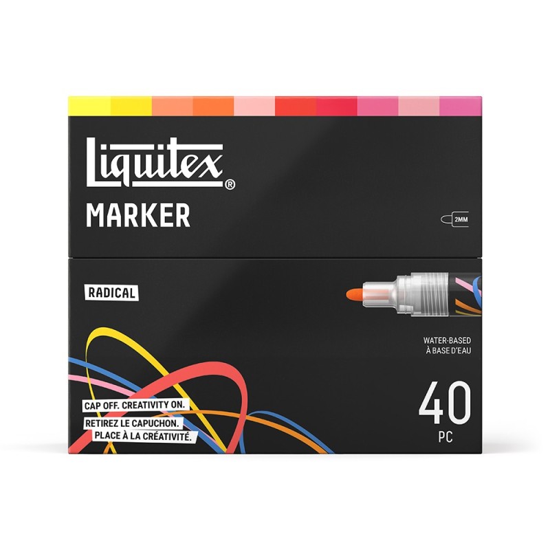 Liquitex Radical 2mm Marker, Set of 40