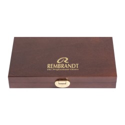 Talens Rembrandt Traditional Set of 24 Watercolor Half-Pan Paints in a Wooden Case