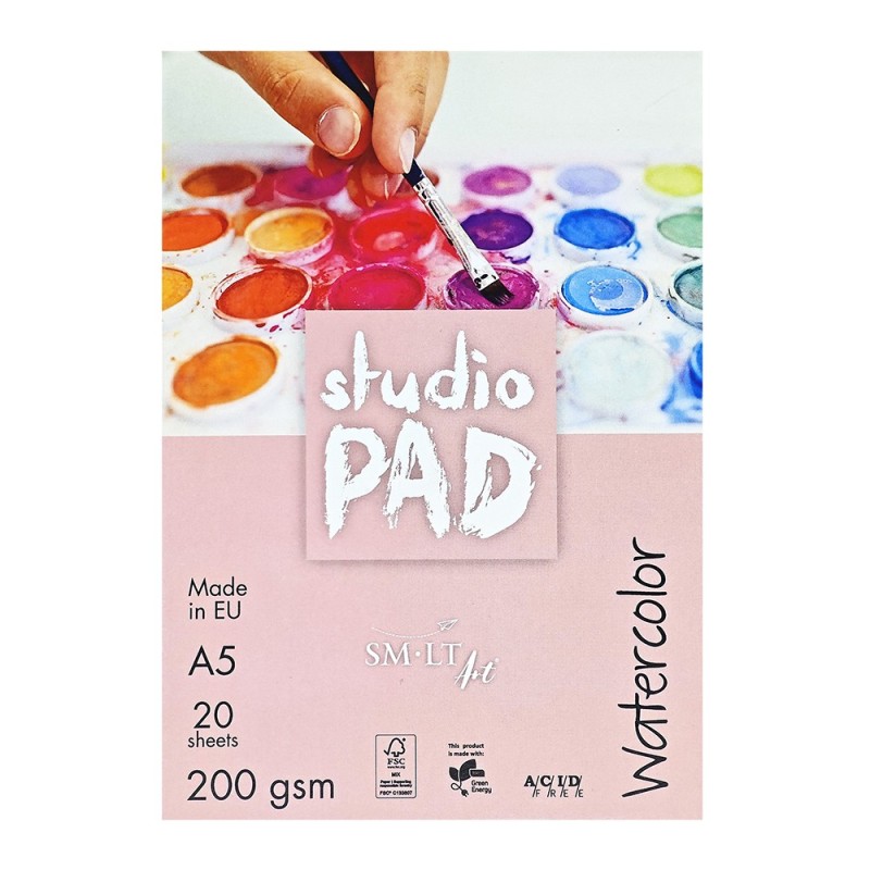 SM-LT Art Studio Watercolor Pad, 200 g, 20 sheets, watercolor pad