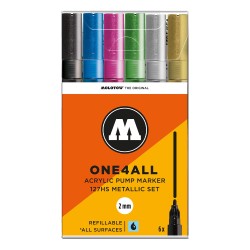 Molotow ONE4ALL Metallic Set set of 6 metallic acrylic markers 2mm