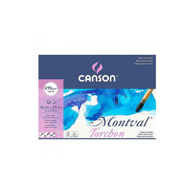 Blok Canson montval torchon 270g 12ark - sklep plastyczny - szał dla p