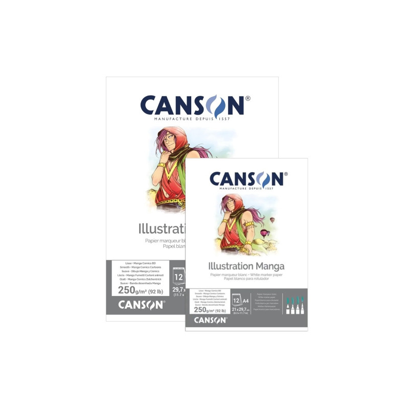 Canson illustration block for comic books 250g 12 sheets- szal art - s