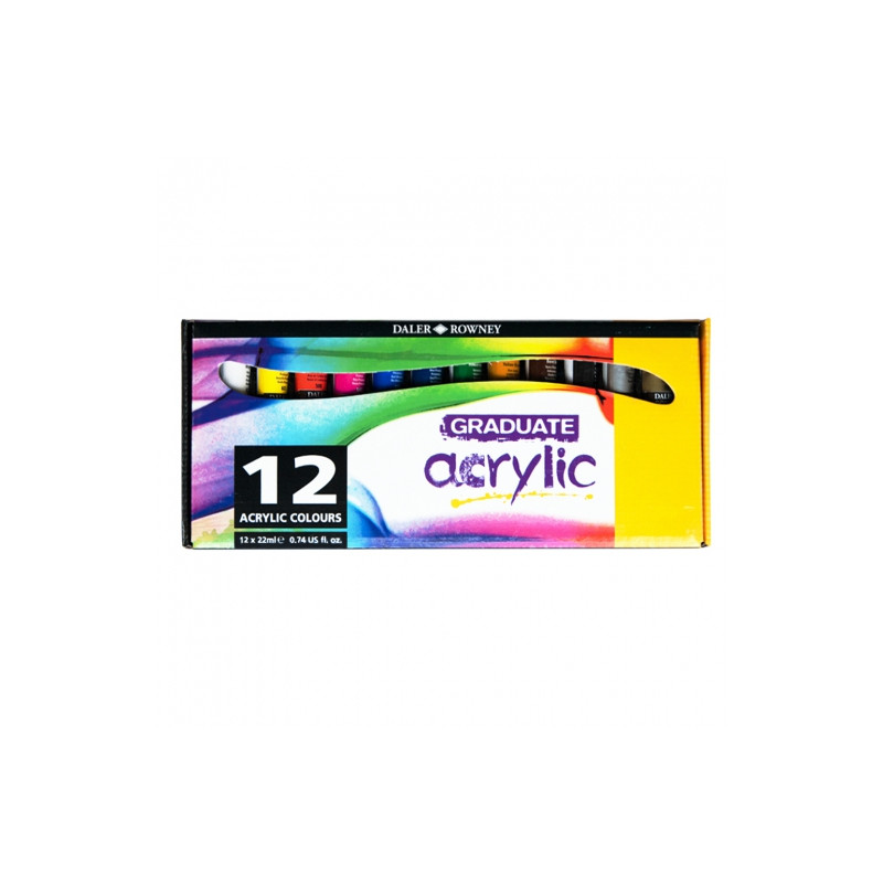 Zestaw farb akrylowych Graduate Acrylic 12x22ml Daler Rowney - sklep p