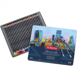 Derwent procolor set of 24 artistic pencils metal pack