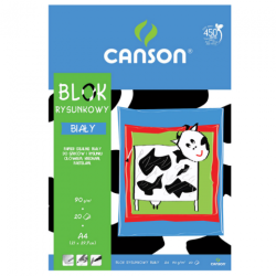 Blok Canson rysunkowy 90g 20ark - sklep plastyczny - szał dla plastykó
