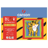 Blok z papierem kolorowym, Canson, 70 g, 21x29,7cm, A4, 10 ar SZAŁ DLA