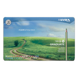 Lyra Graduate zestaw 36 artystycznych kredek metal opak - sklep plasty