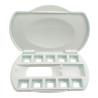 Plastic pallet closed with 10 semi-cubes