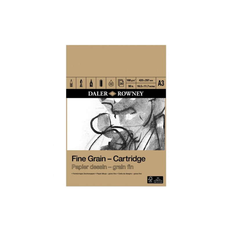 Blok Daler Rowney fine grain-cartridge 160g 30ark