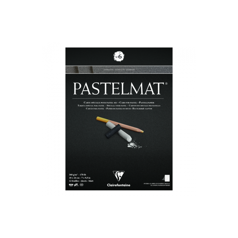 Block Clairefontaine pastelmat No. 6 360g 12 sheets