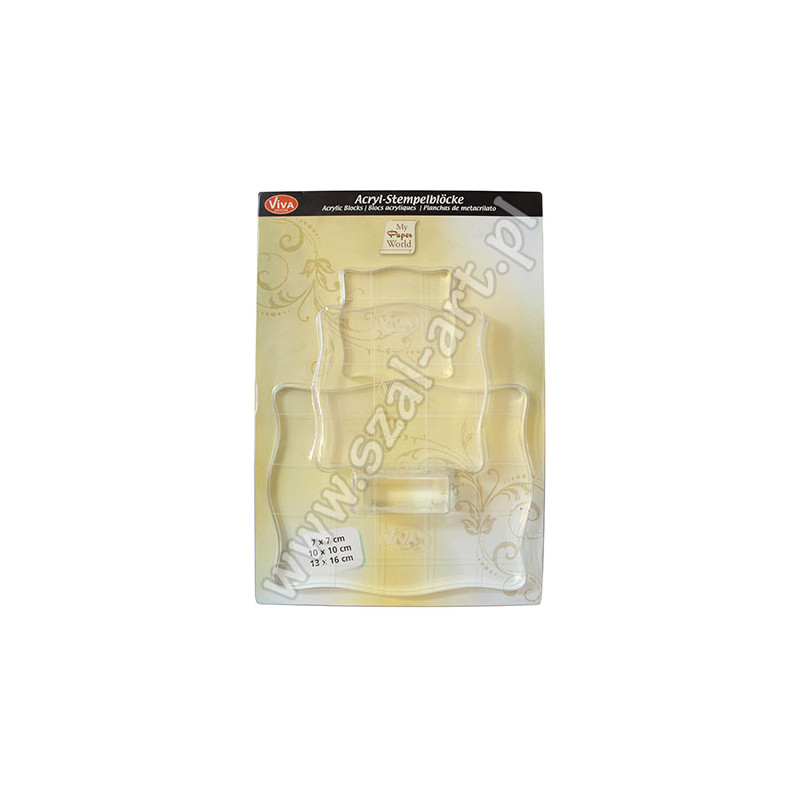 Set of 3 acrylic blocks Viva Decor for stamps - szal art - sklep plast