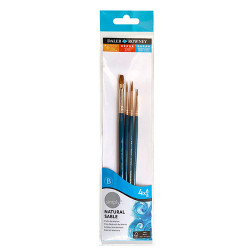 Zestaw 4 pędzli naturalnych Simply Daler Rowney Sable - sklep plastycz