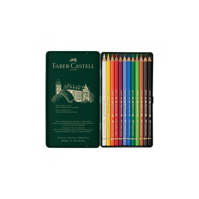 Faber-Castell polychromos zestaw 12 kredek - sklep plastyczny - szał d