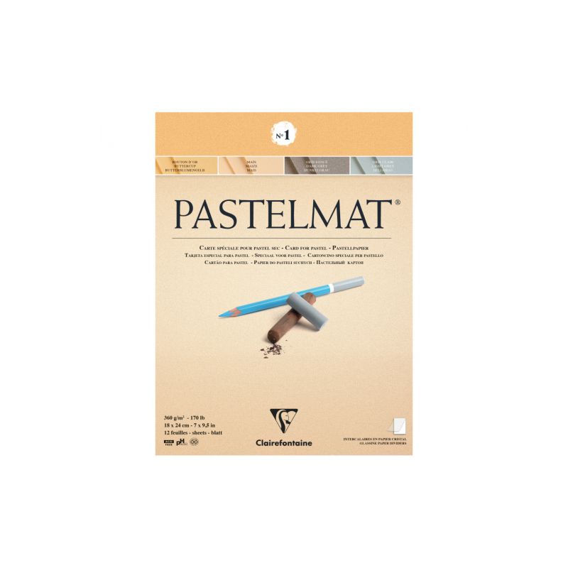 Blok Clairefontaine pastelmat nr 1 360g 12ark - sklep plastyczny - sza