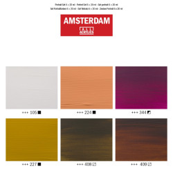 Talens Amsterdam zestaw farb akrylowych 6x20ml portrait - sklep plasty