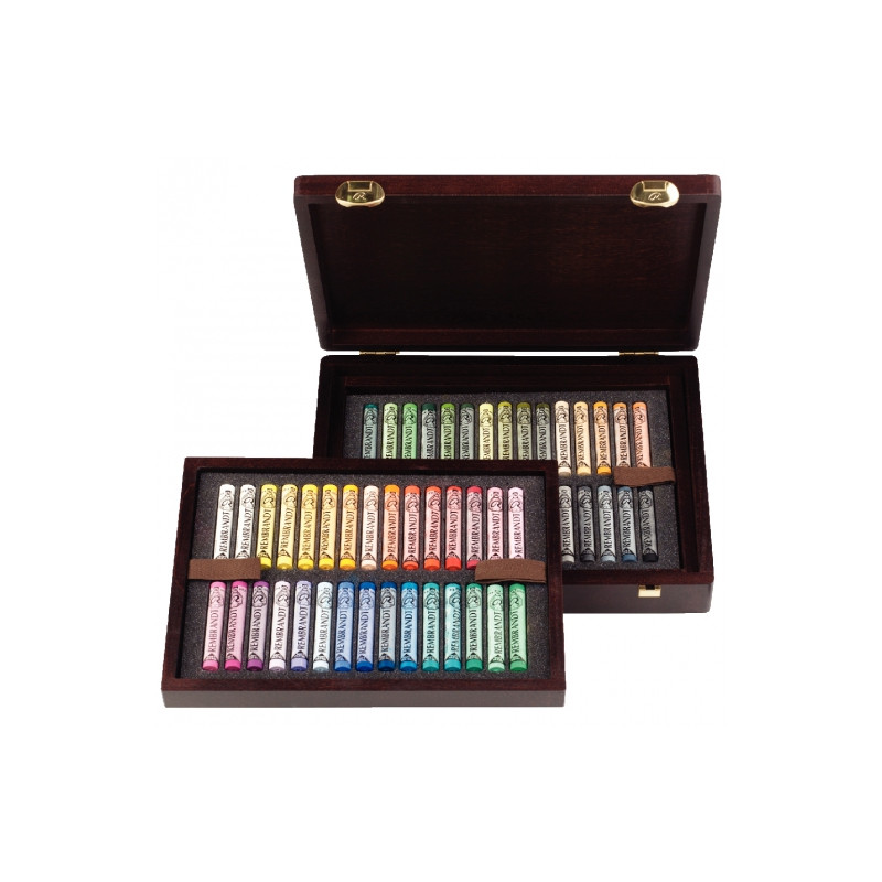 Talens rembrandt landscape pastels wooden box 60 colors