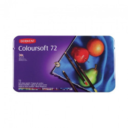 Derwent coloursoft zestaw 72 miękkich kredek metal opak - sklep plasty