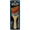 The set of 3 flat slanted brush - golden synthetic hair