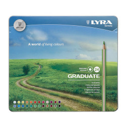 Lyra graduate zestaw 24 artystycznych kredek metal opak - sklep plasty