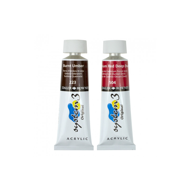 Daler Rowney farby akrylowe system 3 75ml - sklep plastyczny - szał dl