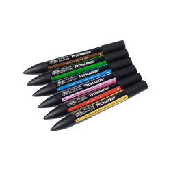 Winsor&Newton, promarker, mid, tones, set, 6, colours - szal art - skl