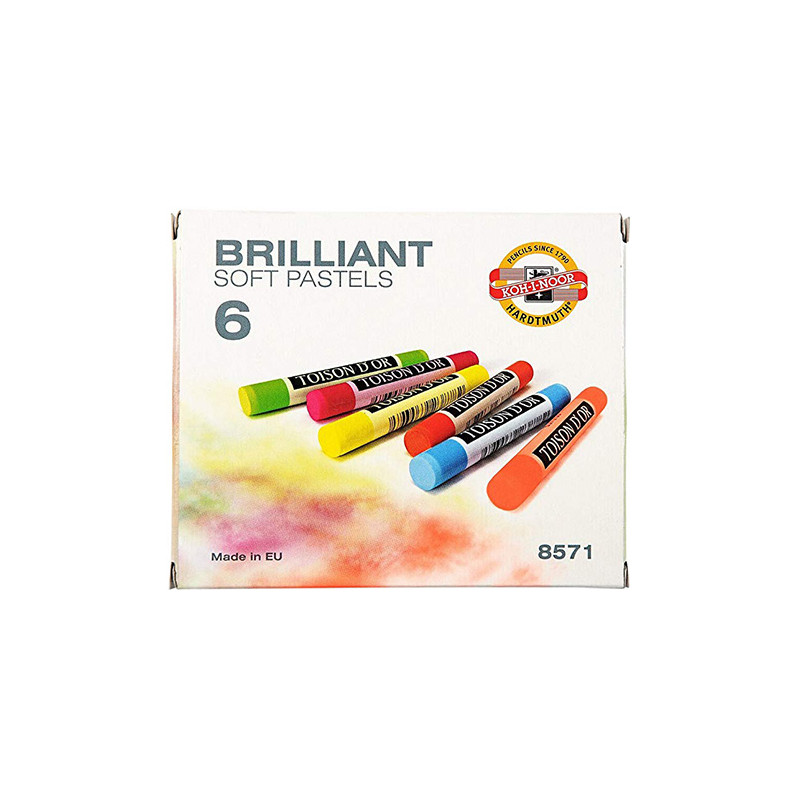 Koh-i-noor toison d'or set of 6 fluorescent dry pastels