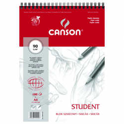 Blok Canson student szkicowy na spirali 90g - sklep plastyczny - szał