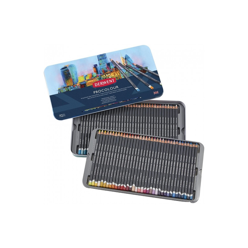 Derwent procolour zestaw 72 kredek artystycznych metal opak - sklep pl