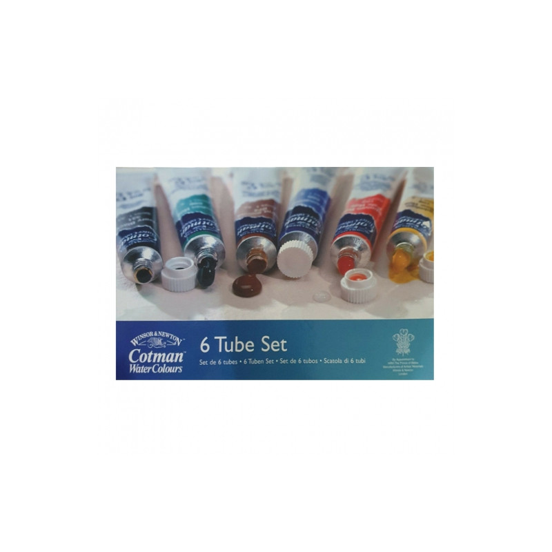 Winsor&Newton cotman zestaw farb akwarelowych 6x8ml - sklep plastyczny