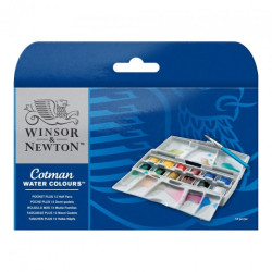 Winsor&Newton cotman pocket plus farby akwarelowe 12 półkostek - sklep