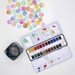 Winsor&Newton cotman watercolors 24 semi-cubes metal pack
