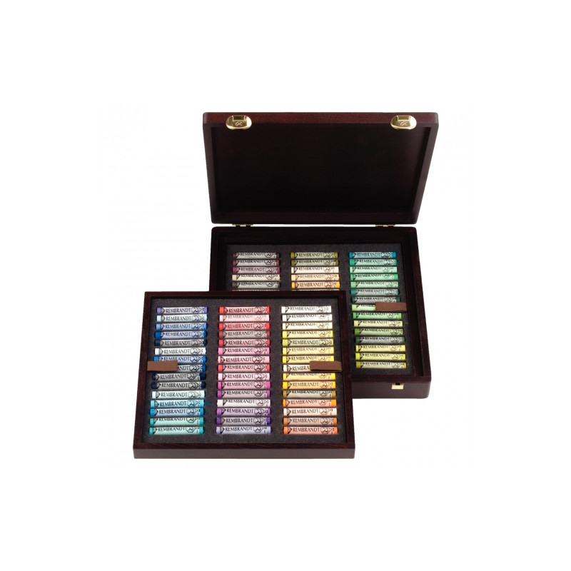 Talens Rembrandt Pastels Wooden Box Landscape - 90 colors