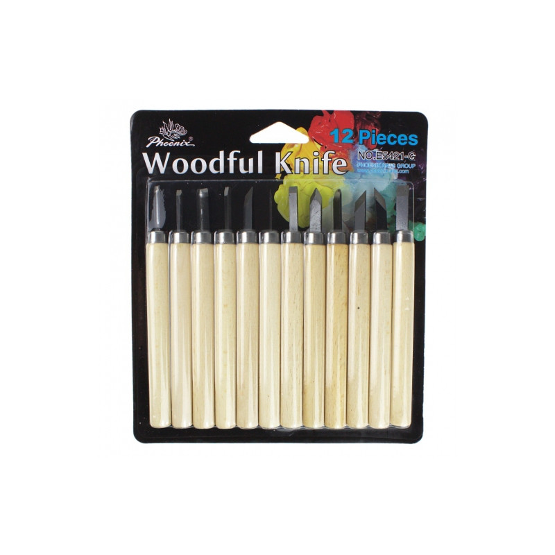 Set of linocut chisels 12 pieces - art store - craze for plastics