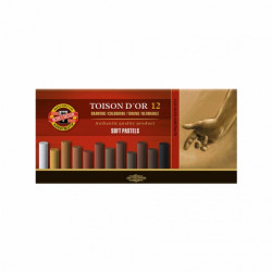 Koh-i-noor set of soft pastels 12 brown