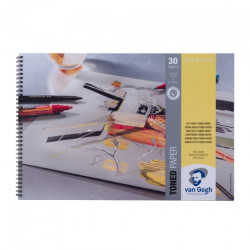 Blok Talens van Gogh city grey toned paper, 30ark 120g szary- sklep pl