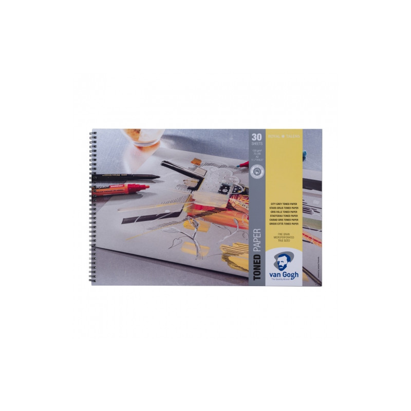 Blok Talens van Gogh city grey toned paper, 30ark 120g szary- sklep pl