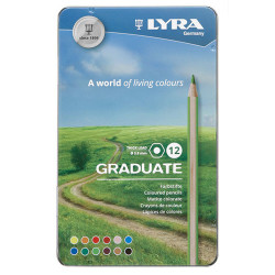 Lyra Graduate zestaw 12 artystycznych kredek metal opak - sklep plasty